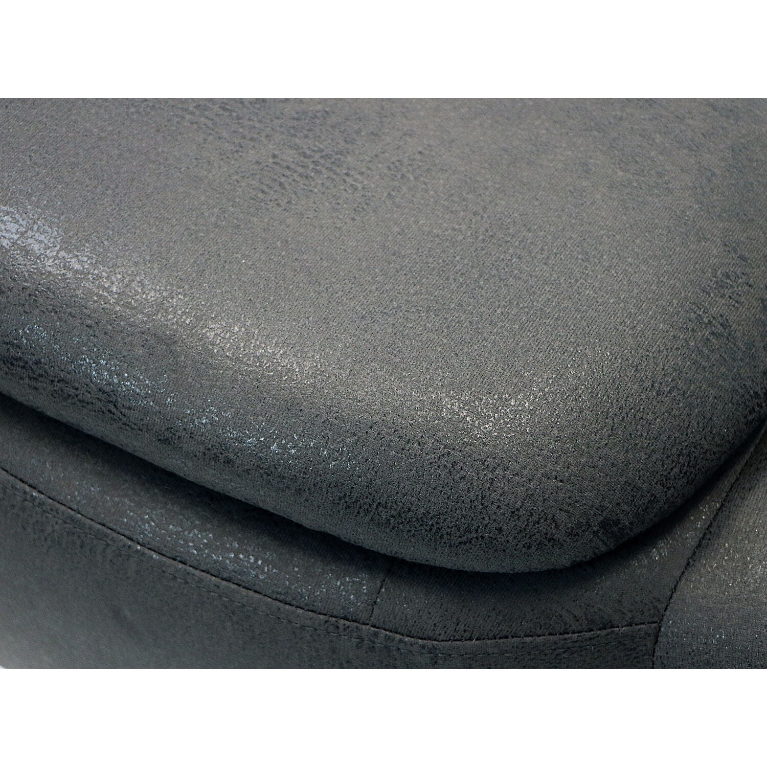 Critter Sitters 15-In. Seat Height Dark Gray Hippo Animal Shape Storage Ottoman - Furniture for Nursery, Bedroom, Playroom, and Living Room Decor