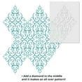 thumbnail image 4 of Large Embossed Diamond Medallion Wall Stencil SKU #3473E by Designer Stencils, 4 of 5