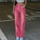 thumbnail image 5 of Pincandy Women's Solid Color Casual Pants with Leather-Look Buttons - Elastic Waist, Zipper Fly, Loose Wide Leg Fit with Pockets, Stylish Addition to Your Wardrobe, 5 of 7