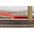 thumbnail image 3 of HR Swirls Thick Soft Plush 3D Textured Rug 5' x 7' Area Rugs, Lava and Multicolor, 3 of 7