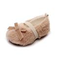 thumbnail image 4 of Biezeib Baby Girls Cute Moccasinss Bowknot Soft Sole Coral Fleece Flats Shoes First Walkers Non-Slip Fall Winter Princess Shoes, 4 of 8