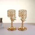 thumbnail image 4 of Candelabro de cristal dorado, ideal para fiestas, aniversarios y como adorno o regalo. S, 4 of 6
