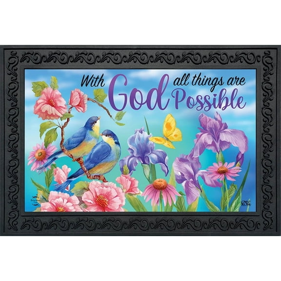 Briarwood Lane With God Religious Doormat
