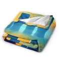 thumbnail image 4 of DouZhe Ultra-Soft Micro Fleece Lightweight Flannel Bed Blanket, Fantasy Stonehenge Rocks Print Cozy Warm Throw Blankets, 50"x40", 4 of 7