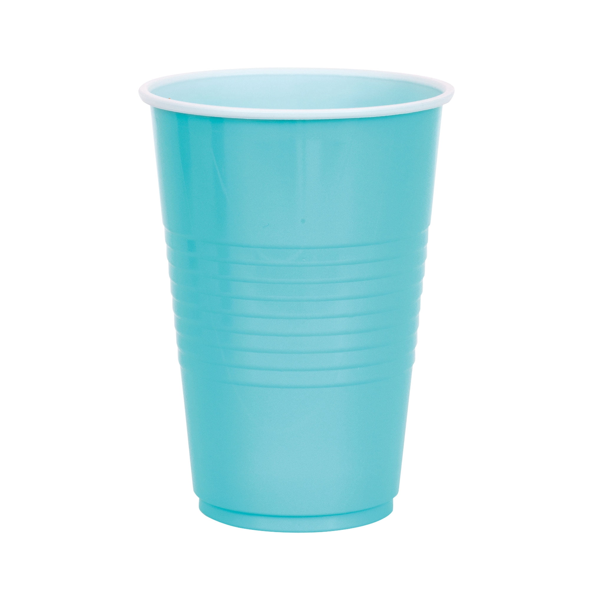 Plastic Disposable Party Cups, Terrific Teal, 16 oz, 18 Pieces, by Way To Celebrate