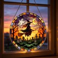 thumbnail image 5 of Fmbmuo Window Halloween Witch-Themed Acrylic Hanging Sign , Party Cute Spooky Wall Suncatcher Hanging Decorations , Front Door for Indoor Outdoor, 5 of 6