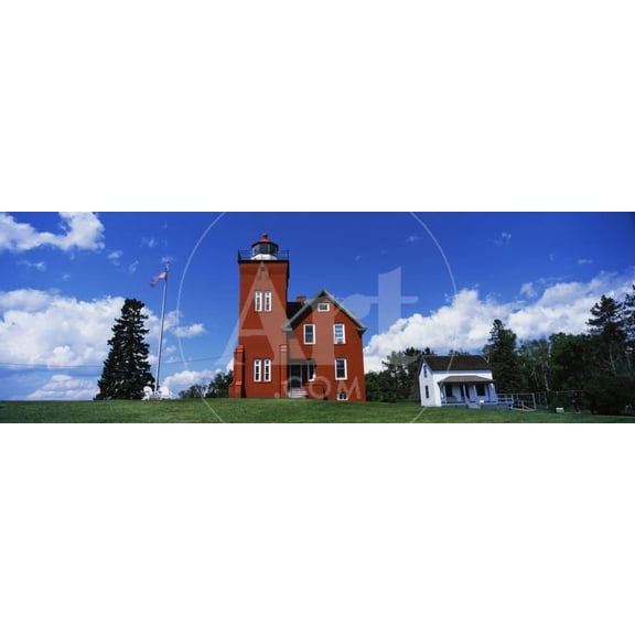 Two Harbors Lighthouse on Lake Superiors Agate Bay, Burlington Bay, Minnesota, USA, Scenic Unframed Photographic Print Wall Art Sold by Art.Com
