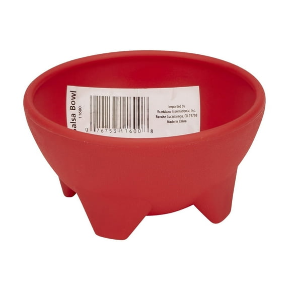 GoodCook 4.7" Large Plastic Salsa Bowl Condiment Serving Dish, Red