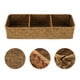 thumbnail image 4 of 1pc 3 compartimentos Caja de almacenamiento en el hogar Caja de almacenamiento de la hierba de mar tejida, 4 of 5
