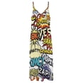 thumbnail image 5 of Comics Pop Art Sleeveless Dress party dress women elegant luxury summer women's suit Dresses gala, 5 of 6