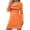Orange, variant on Wensltd Women's Short Sleepshirts Stylish Long Sleeve Round Neck Christmas Home Wear Nightgown S-XXL