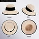 thumbnail image 2 of Sombrero de paja ajustable con circunferencia de 56-60 cm, sombrero de playa para mujer, sombrero de sol con protección solar, sombrero de pescador para vacaciones de verano, 2 of 5