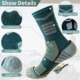 thumbnail image 5 of 5 Pairs Merino Wool Hiking Socks Warm Thermal Winter Cozy Cushioned Moisture Wicking High Reflective Outdoor Night Safety Socks for Women & Men, 5 of 6