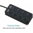 Compact 4-Port USB 3.0 Hub with Fast Data Transfer, 1 USB Charging Port ...