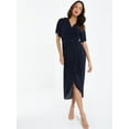 thumbnail image 1 of QUIZ - Women's Plisse Ruched Midi Dress, 1 of 4