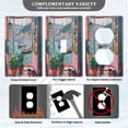 thumbnail image 3 of Yayeee Blank Wall Plate Cover 1-Gang 4.5"x2.7" Home Unused Decorative Outlet, Pink Door, 3 of 7
