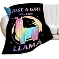thumbnail image 6 of Llama Blanket for Girls Boys Llama Gifts Just A Girl Who Loves Llama Throw Blanket Super Soft Warm Cozy Plush Fleece Blanket for Kids Bed Decor 60"X80", 6 of 6