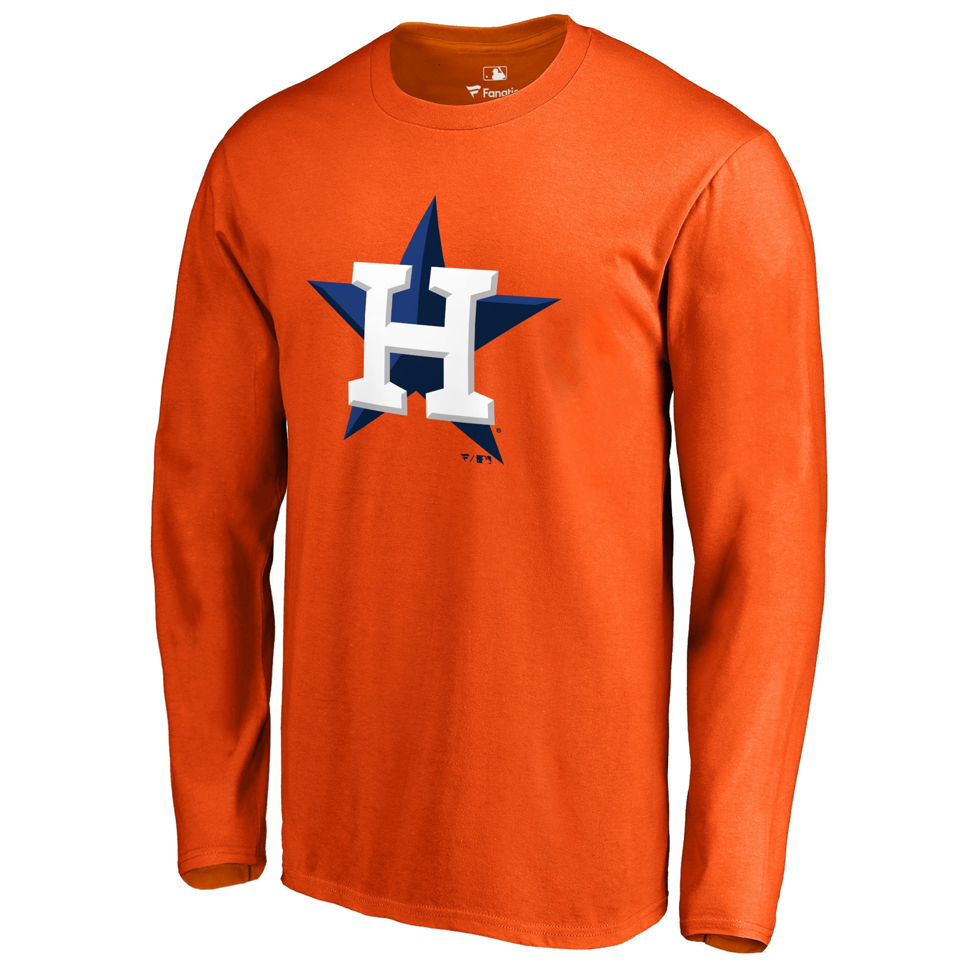 Houston Astros Secondary Color Primary Logo II Long Sleeve T-Shirt 