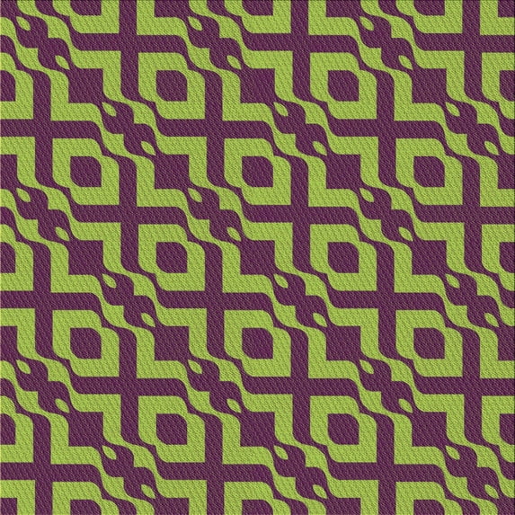 Ahgly Company Indoor Square Patterned Pistachio Green Area Rugs, 7' Square