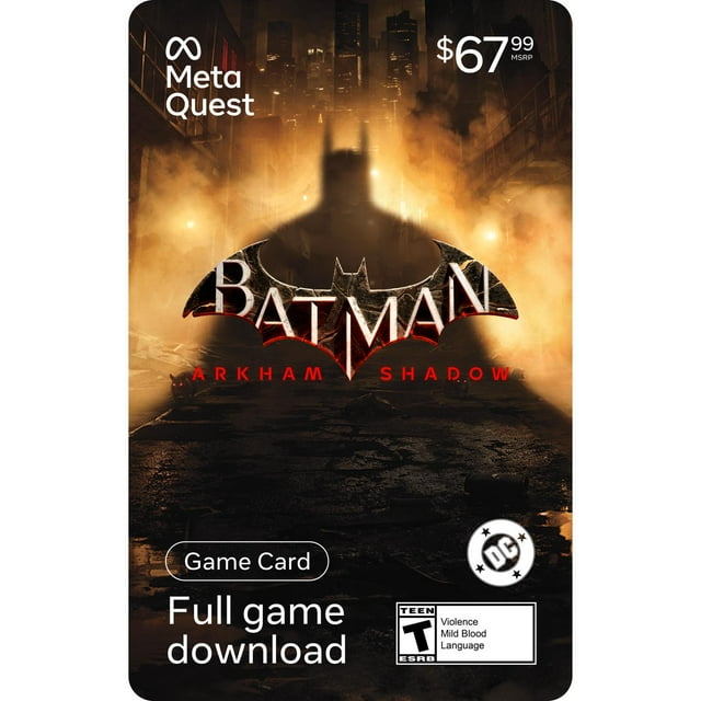 Batman: Arkham Shadow $67.99 Meta Quest Gift Card (Digital Code)