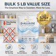 thumbnail image 6 of DIET COOKER Allulose Sweetener 5.07 lb (2.3 kg) – Zero Net Carb Sugar Substitute, Keto Friendly, Non-GMO Rare Sugar, 70% Sweet as Sugar, No Aftertaste, Ideal for Baking, Coffee & Low Carb Recipes, 6 of 9