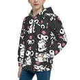 thumbnail image 2 of Kuromi and My Melody Hoodie 3D Print Pullover Hooded Long Sleeve Sweatshirts Tops Blouse with Pocket for Boys Girls Small, 2 of 6