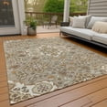 thumbnail image 3 of HomeRoots 622903 3 x 5 ft. Taupe Copper & Beige Medallion Washable Traditional Indoor & Outdoor Rectangle Area Rug, 3 of 9