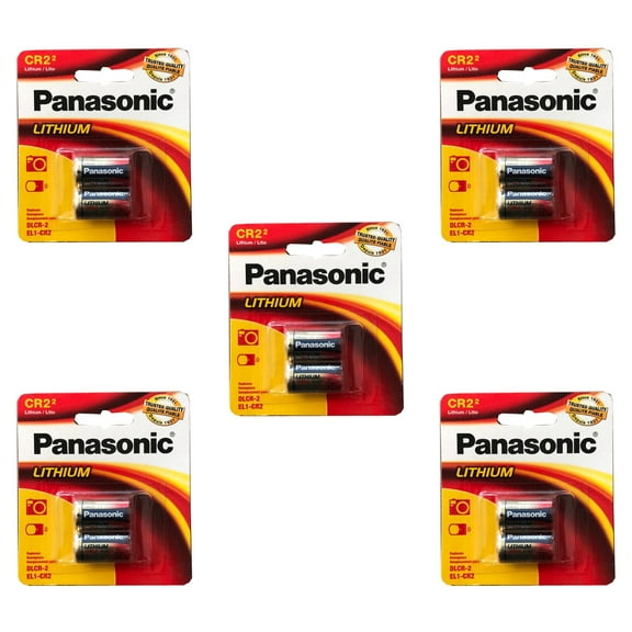 5x 2pk Panasonic 3V CR-2 Photo Battery Compatible with CR1025 RLCR2-L VCR2NP
