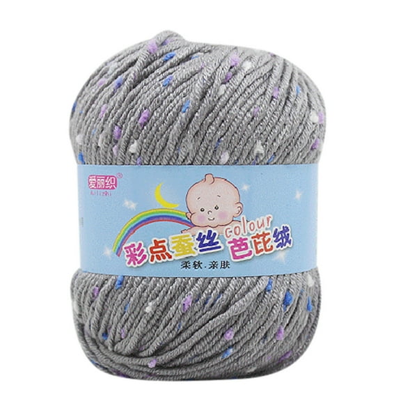 Soft Acrylic Baby Blanket Yarn with Flecks, Light Worsted, 50g Hand Knitting Knicker Yarn Crochet Soft Scarf Sweater Hat Yarn Knitwear Wool