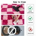 thumbnail image 5 of Conbriboy Checkered Rug 5x7ft For Living Room, Pink And Rose Red Modern Shag Rug Super Soft Washable Indoor Fuzzy Carpet Non-Slip Fluffy Rugs For Bedroom Home Aesthetic Decor, 5 of 9