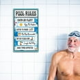 ZAROYEAX Decorative Swimming Pool Rules Signs Indoor/Outdoor Aluminum