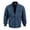 Navy, variant on Men's Suede-Like Zip Up Jacket, Stand Collar Casual Lightweight Coat with Pockets, Elastic Cuffs for Spring Fall,XXXL,Royal Blue