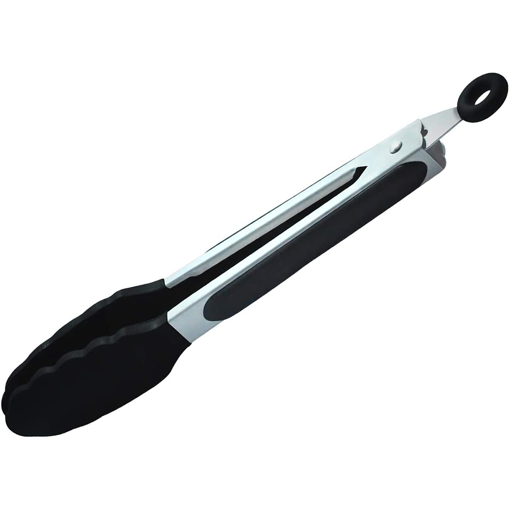 Kitchen Tongs 9 inch Stainless Steel Food Tongs with Silicone Tips