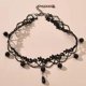 thumbnail image 2 of Collar de encaje de perlas CHAO estilo bohemio negro de 50 cm, 2 of 4