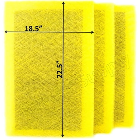 

20x25 MicroPower Guard Air Cleaner Replacement Filter Pads (3 Pack) YELLOW