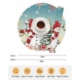 thumbnail image 6 of 13 Inch Round Placemats Set of 4, Teal Snowman Christmas Non Slip Heat Insulation PP Table Mats, Xmas Tree Coastal Snowflake Starfish Washable Place Mats for Kitchen Dining Party Table Decor, 6 of 7