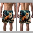 thumbnail image 3 of luoweisi Men's Beach Shorts Quick Dry Swim Trunks with Mesh Lining Fox L, 3 of 5