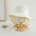 thumbnail image 2 of Toddler Baby Sun Hat Solid Color Unisex Kids Summer For Boys Girls Adjustable Beach Hats Age 1 7 Years Kids Sun Hat Bucket Hat for Boys Girls Summer Sun Protection, 2 of 5