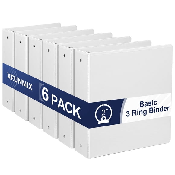2-Inch 3-Ring Binder with Pockets, 2’’ Premium View Binders with Three Ring Binders Holds up to 450 Sheets US Letter Size, Bulk