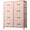 Pink and Rose Gold, variant on GALAXHERO 8 Drawer Fabric Dresser for Bedroom, Storage Bins Chest of Drawer for Closet, Living Room, Hallway, Purple Pattern