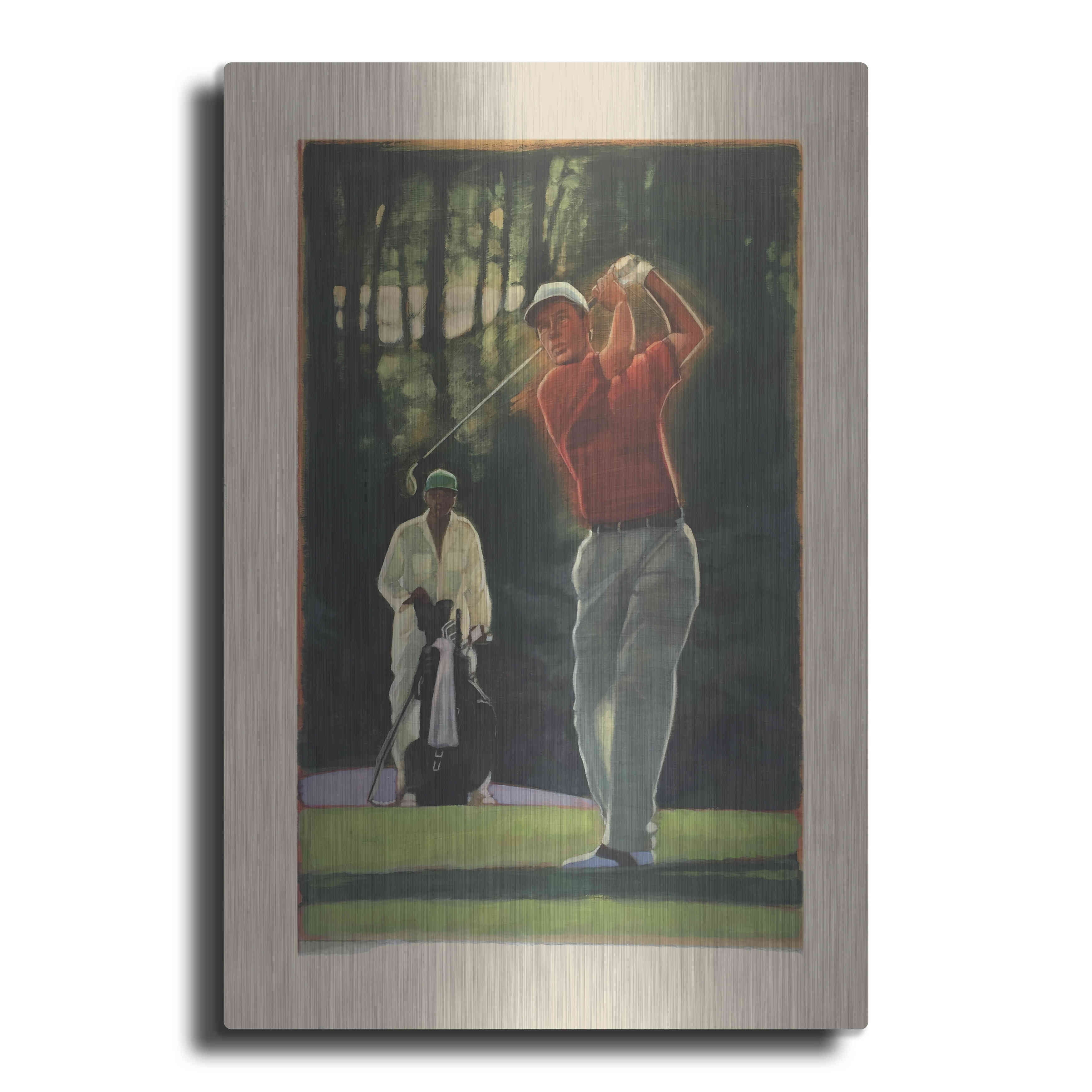 Luxe Metal Art 'The Golfer' by Bruce Dean, Metal Wall Art, 24