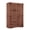 47.2in Brown, variant on JassmiPkwy 3 Door Farmhouse Armoire Wardrobe Closet Cabinet with 3 Drawers, Hanging Rod, Adjustable Shelves, Brown