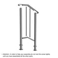 thumbnail image 4 of Zimtown Handrail for Stairs Outdoor Steps Handrail Fits 1 or 2 Steps Wrought Iron Handrail, 4 of 12