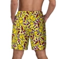 thumbnail image 4 of Uemuo Chicken Cartoon Pattern Mens Swim Trunks Quick Dry Board Shorts with Mesh Lining, Stretch Beach Shorts Quick Dry No-Chafing Board Shorts-XX-Large, 4 of 9