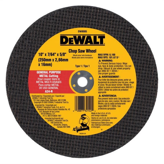 DeWALT DW8003 - 14" Chop Saw Blade