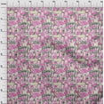 thumbnail image 4 of oneOone Rayon Pink Fabric Writing Text Fabric For Sewing Printed Craft Fabric By The Yard 56 Inch Wide, 4 of 4