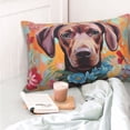 thumbnail image 4 of Pofeuu Painted Flower Puppy Print Polyester Microfiber Plush Pillowcases, Super Soft and Cozy Pillow Case Covers with Envelop Closure（Pillow core not included）-14"x20", 4 of 6