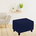 thumbnail image 3 of Rongfmy Rectangle Footstool Slipcover Removable Protector Furniture Protect Series Decoration Flexible Stretchable Deep Blue, 3 of 8