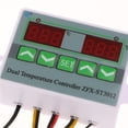 thumbnail image 3 of DIGITAL DUAL TEMPERATURE CONTROLLER TWO RELAY OUTPUTS THERMOSTAT 12V 24V DC 220V, 3 of 8