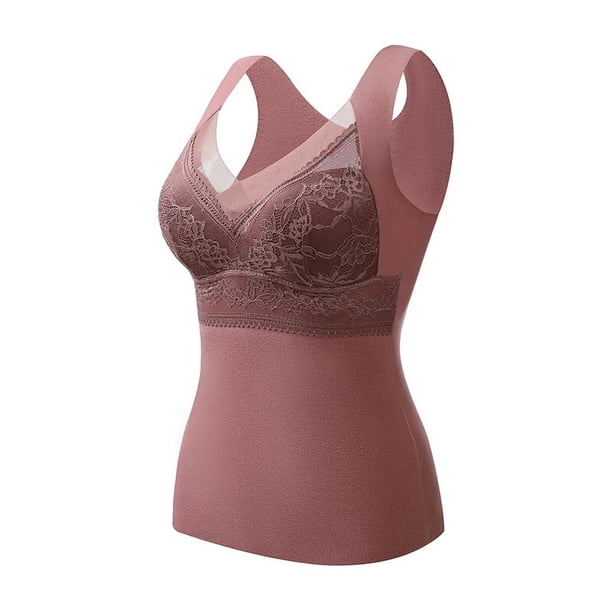 Chaleco acolchado de terciopelo para mujer, ropa interior térmica, camisola cálida, chaleco con tirantes, lencería térmica, Top íntimo de invierno